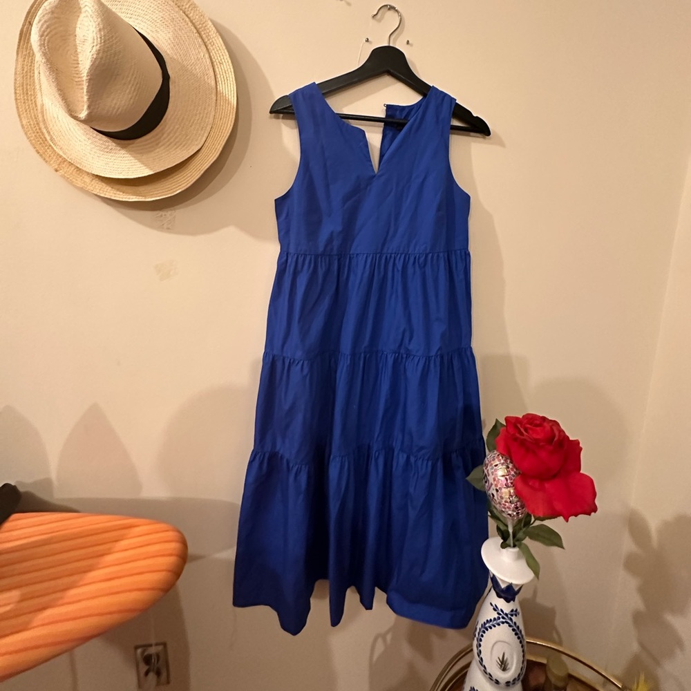 Long blue summer dress